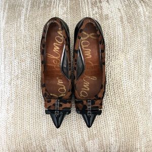 Sam Edelman Cheetah Print Heels with Spiked Bow